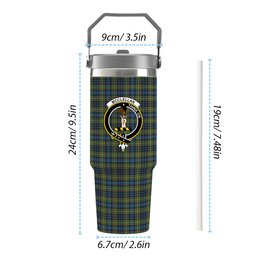 ScotsTee Shop Scottish McClellan Ancient Crest Tartan Flip Straw Tumbler 20oz 30oz