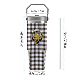 ScotsTee Shop Scottish McPherson Dress Modern Crest Tartan Flip Straw Tumbler 20oz 30oz