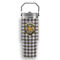 ScotsTee Shop Scottish McPherson Dress Modern Crest Tartan Flip Straw Tumbler 20oz 30oz