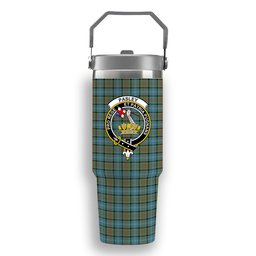ScotsTee Shop Scottish Pasley District Crest Tartan Flip Straw Tumbler 20oz 30oz