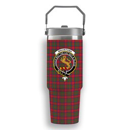 ScotsTee Shop Scottish MacIntosh Modern Crest Tartan Flip Straw Tumbler 20oz 30oz