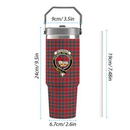 ScotsTee Shop Scottish McDonald of Lochmaddy Modern Crest Tartan Flip Straw Tumbler 20oz 30oz