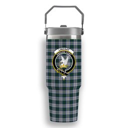 ScotsTee Shop Scottish Lindsay Dress Crest Tartan Flip Straw Tumbler 20oz 30oz