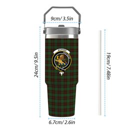 ScotsTee Shop Scottish McPhee Hunting Crest Tartan Flip Straw Tumbler 20oz 30oz