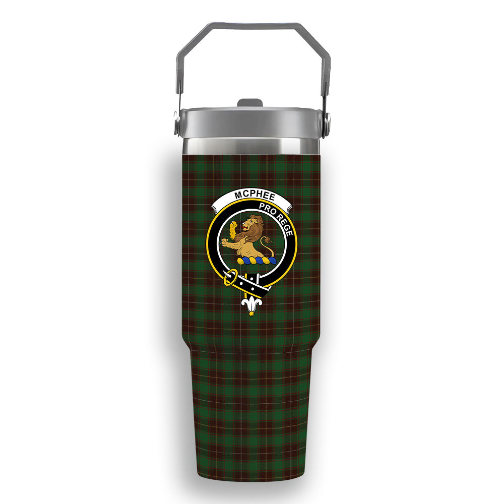 ScotsTee Shop Scottish McPhee Hunting Crest Tartan Flip Straw Tumbler 20oz 30oz