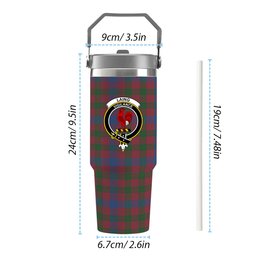 ScotsTee Shop Scottish Laing Artefact Ancient Crest Tartan Flip Straw Tumbler 20oz 30oz