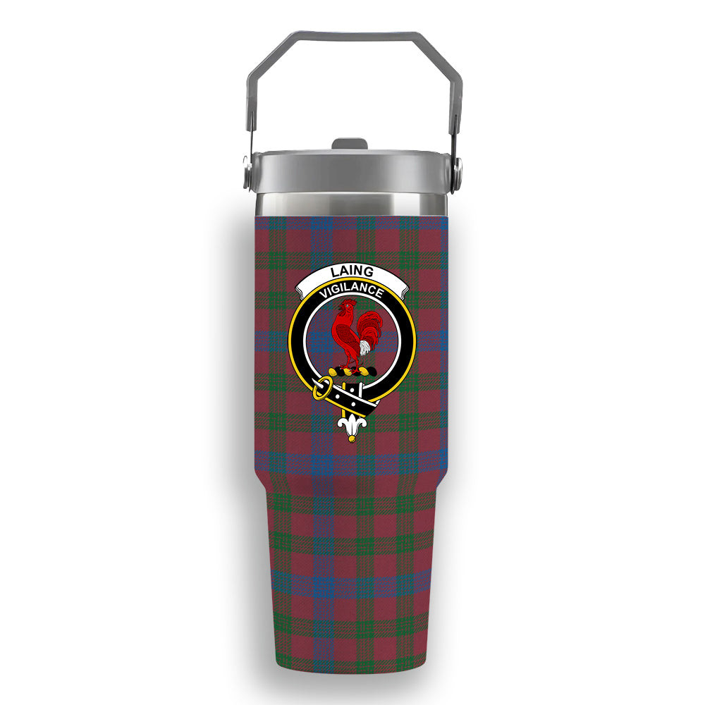 ScotsTee Shop Scottish Laing Artefact Ancient Crest Tartan Flip Straw Tumbler 20oz 30oz