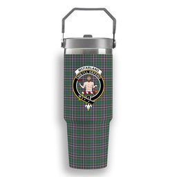 ScotsTee Shop Scottish McFarland Hunting Ancient Crest Tartan Flip Straw Tumbler 20oz 30oz