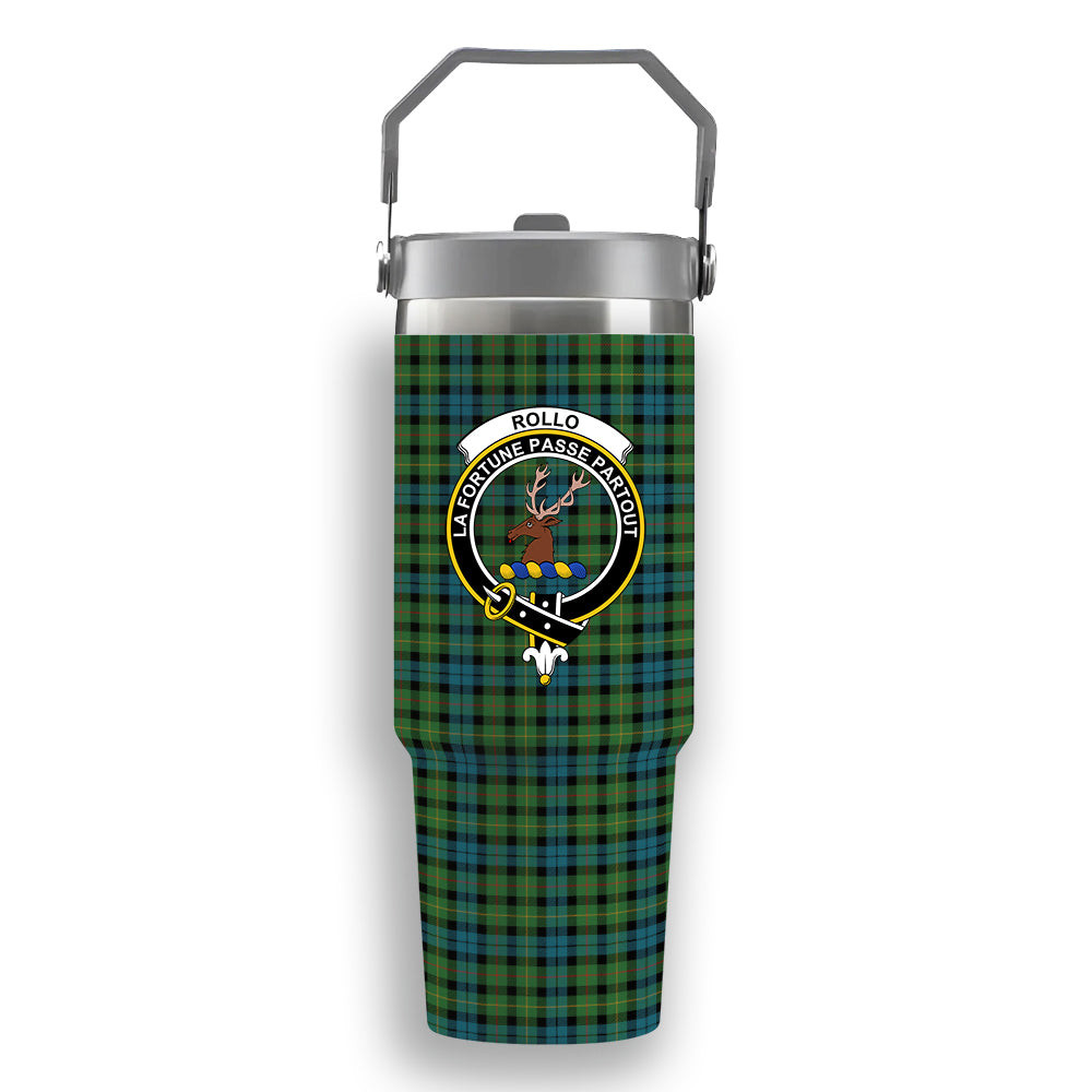 ScotsTee Shop Scottish Rollo Ancient Crest Tartan Flip Straw Tumbler 20oz 30oz