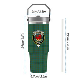 ScotsTee Shop Scottish Moncreiffe of Atholl Ancient Crest Tartan Flip Straw Tumbler 20oz 30oz