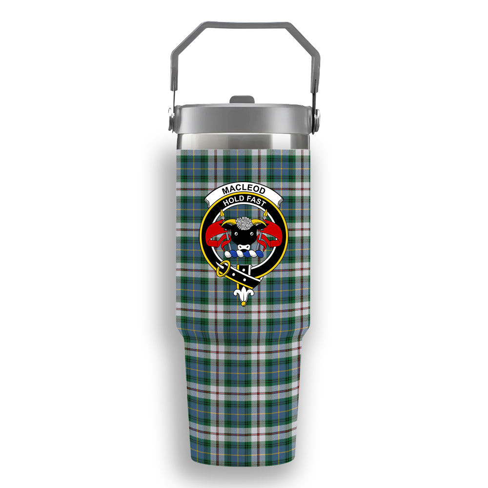 ScotsTee Shop Scottish MacLeod Of Californian Ancient Crest Tartan Flip Straw Tumbler 20oz 30oz