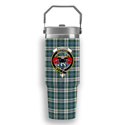 ScotsTee Shop Scottish MacLeod Of Californian Ancient Crest Tartan Flip Straw Tumbler 20oz 30oz