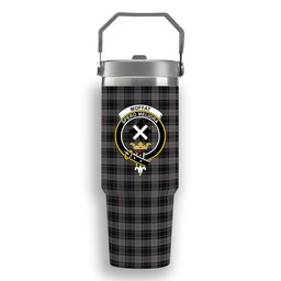 ScotsTee Shop Scottish Moffat 1984 Crest Tartan Flip Straw Tumbler 20oz 30oz