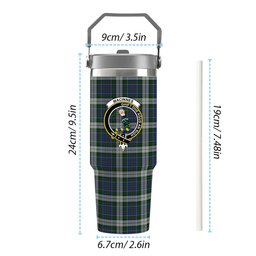 ScotsTee Shop Scottish MacInnes Dress Crest Tartan Flip Straw Tumbler 20oz 30oz