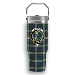 ScotsTee Shop Scottish MacInnes Dress Crest Tartan Flip Straw Tumbler 20oz 30oz