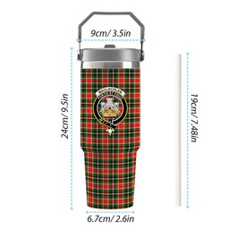 ScotsTee Shop Scottish MacLachlan Hunting Modern Crest Tartan Flip Straw Tumbler 20oz 30oz