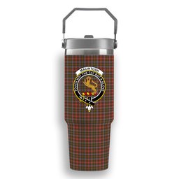 ScotsTee Shop Scottish MacIntosh Hunting Weathered Crest Tartan Flip Straw Tumbler 20oz 30oz