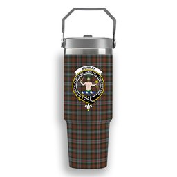 ScotsTee Shop Scottish Murray of Atholl Weathered Crest Tartan Flip Straw Tumbler 20oz 30oz