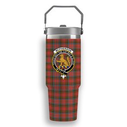 ScotsTee Shop Scottish McPherson Weathered Crest Tartan Flip Straw Tumbler 20oz 30oz