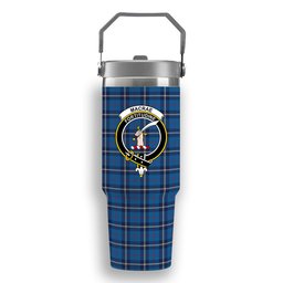 ScotsTee Shop Scottish MacRae of America Modern Crest Tartan Flip Straw Tumbler 20oz 30oz