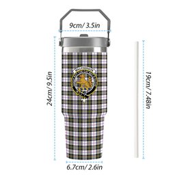 ScotsTee Shop Scottish MacPherson Dress Modern Crest Tartan Flip Straw Tumbler 20oz 30oz