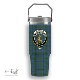 ScotsTee Shop Scottish Strachan Ancient Crest Tartan Flip Straw Tumbler 20oz 30oz