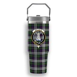ScotsTee Shop Scottish Malcolm Dress Crest Tartan Flip Straw Tumbler 20oz 30oz