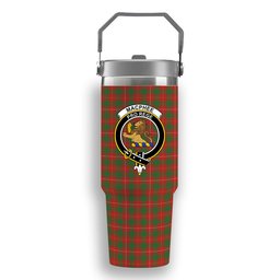 ScotsTee Shop Scottish MacPhee Ancient Crest Tartan Flip Straw Tumbler 20oz 30oz
