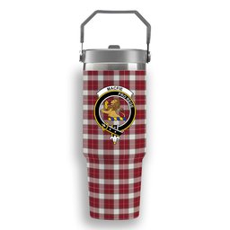 ScotsTee Shop Scottish MacFie Dress Modern Crest Tartan Flip Straw Tumbler 20oz 30oz