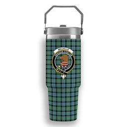 ScotsTee Shop Scottish Melville SC Crest Tartan Flip Straw Tumbler 20oz 30oz