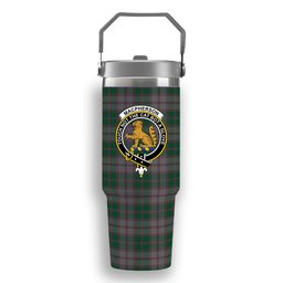 ScotsTee Shop Scottish MacPherson Gathering 1996 Crest Tartan Flip Straw Tumbler 20oz 30oz