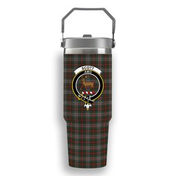 ScotsTee Shop Scottish Scott Brown Hunting Modern Crest Tartan Flip Straw Tumbler 20oz 30oz