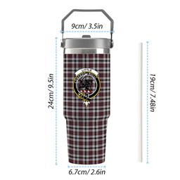 ScotsTee Shop Scottish Little Dress Ancient Crest Tartan Flip Straw Tumbler 20oz 30oz