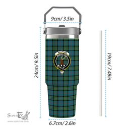 ScotsTee Shop Scottish MacPhail Hunting Ancient Crest Tartan Flip Straw Tumbler 20oz 30oz