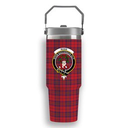 ScotsTee Shop Scottish Ross Old Modern Crest Tartan Flip Straw Tumbler 20oz 30oz