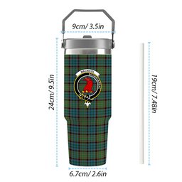 ScotsTee Shop Scottish MacNicol Hunting Ancient Crest Tartan Flip Straw Tumbler 20oz 30oz