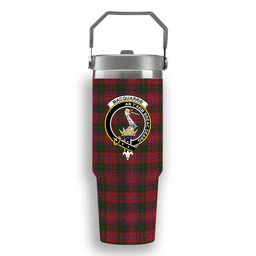 ScotsTee Shop Scottish MacQuarrie 4 Crest Tartan Flip Straw Tumbler 20oz 30oz
