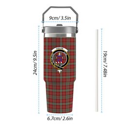 ScotsTee Shop Scottish Ogilvie 3 Crest Tartan Flip Straw Tumbler 20oz 30oz