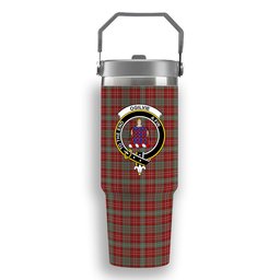 ScotsTee Shop Scottish Ogilvie 3 Crest Tartan Flip Straw Tumbler 20oz 30oz