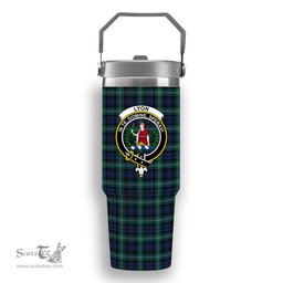 ScotsTee Shop Scottish Lyon Modern Crest Tartan Flip Straw Tumbler 20oz 30oz