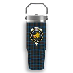 ScotsTee Shop Scottish MacTavish Hunting Modern Crest Tartan Flip Straw Tumbler 20oz 30oz
