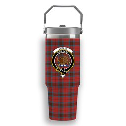 ScotsTee Shop Scottish Leslie Ancient Crest Tartan Flip Straw Tumbler 20oz 30oz