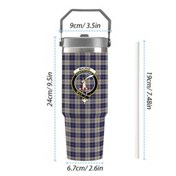 ScotsTee Shop Scottish MacRae of Conchra Crest Tartan Flip Straw Tumbler 20oz 30oz