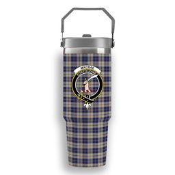 ScotsTee Shop Scottish MacRae of Conchra Crest Tartan Flip Straw Tumbler 20oz 30oz