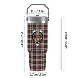 ScotsTee Shop Scottish Scott Dress Crest Tartan Flip Straw Tumbler 20oz 30oz
