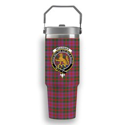 ScotsTee Shop Scottish McGowan Portrait Ancient Crest Tartan Flip Straw Tumbler 20oz 30oz