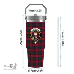 ScotsTee Shop Scottish MacNab 1950 Trade Version Crest Tartan Flip Straw Tumbler 20oz 30oz