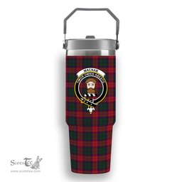 ScotsTee Shop Scottish MacNab 1950 Trade Version Crest Tartan Flip Straw Tumbler 20oz 30oz