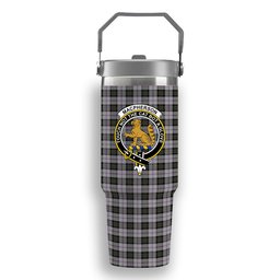 ScotsTee Shop Scottish MacPherson Dress 1951 Crest Tartan Flip Straw Tumbler 20oz 30oz