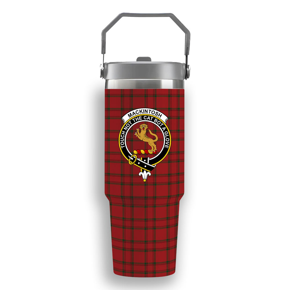 ScotsTee Shop Scottish MacKintosh 5 Crest Tartan Flip Straw Tumbler 20oz 30oz
